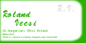 roland vecsi business card