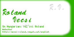 roland vecsi business card